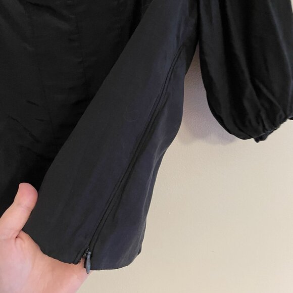 Abercrombie & Fitch M Puff Sleeve Shine Cotton-Blend Squareneck Corset Top NWT - Picture 6 of 14